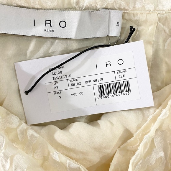 NEW IRO Paris Off White Wrap Mini Skirt Side Tie Size 8 - Picture 8 of 10